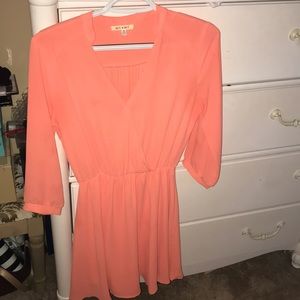 Orange Chiffon Dress
